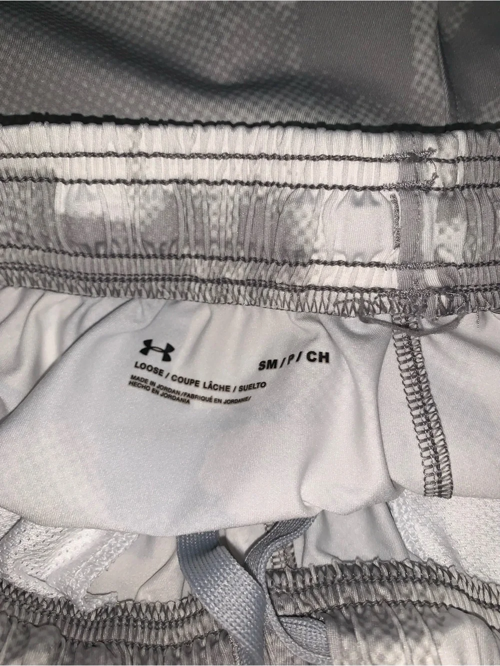 Under Armour Gray and White Men's Athletic Shorts